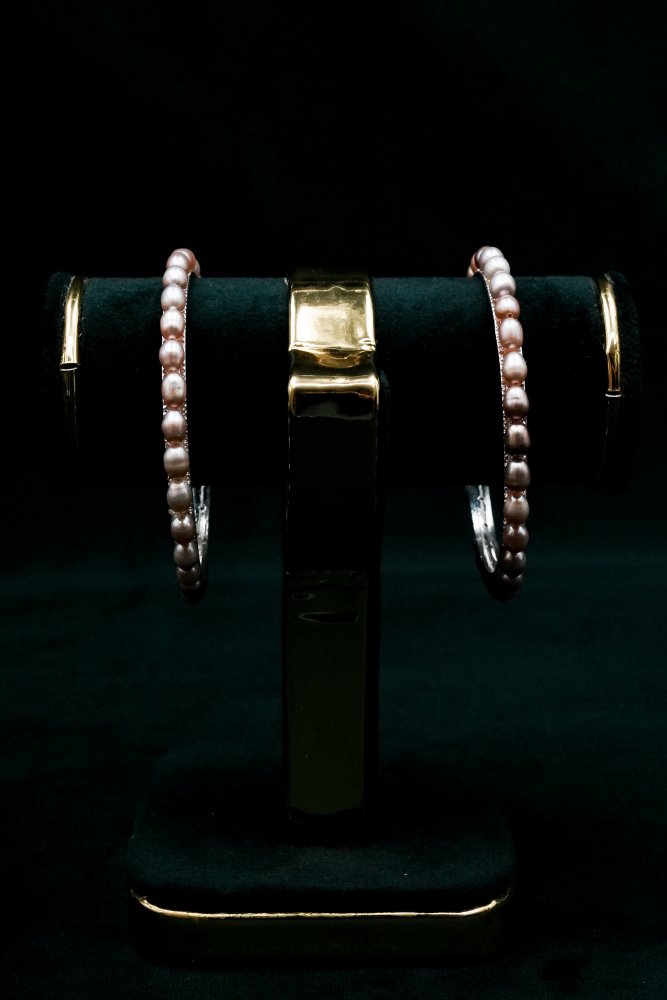 Pearl Silver Bangles