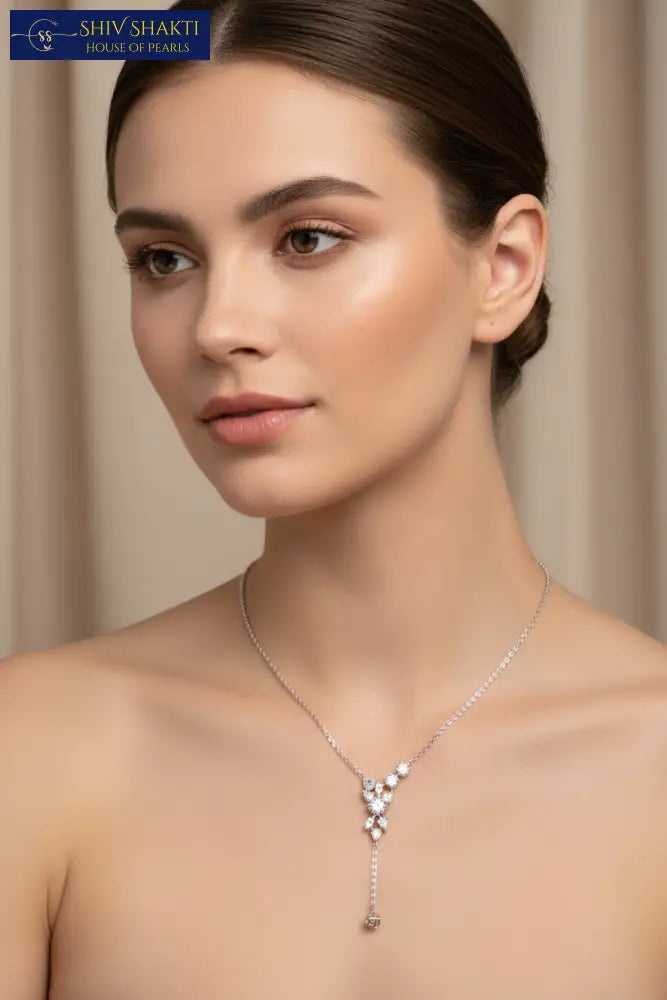 Shiv Shakti Pearls - Adorable silver Necklace