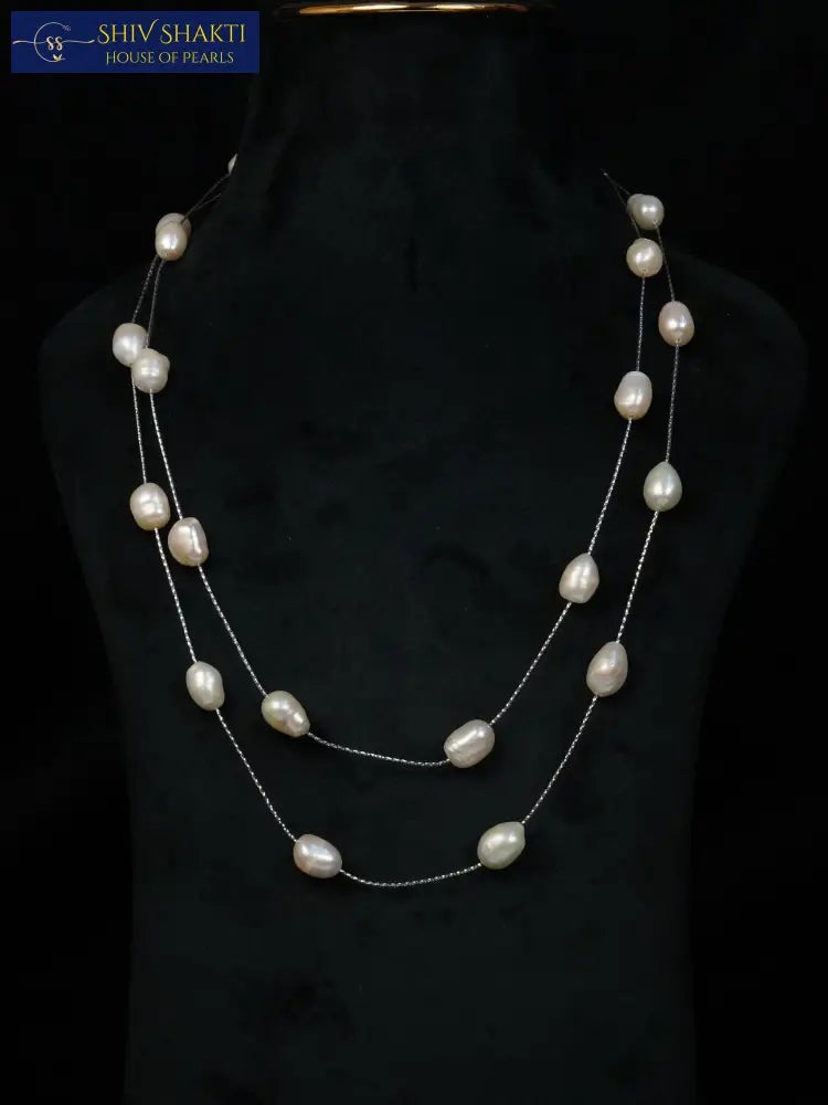 Shiv Shakti Pearls - Baroque Long Mala