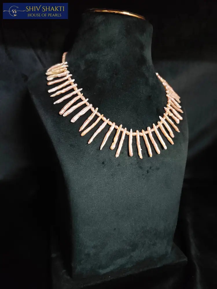 Shiv Shakti Pearls - Baroque Pearl Mala - Single Line 18 inches