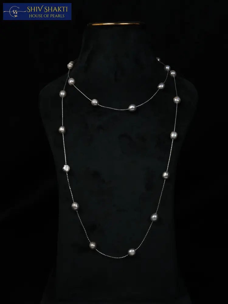 Shiv Shakti Pearls - Baroque Tar Mala Grey Pearl