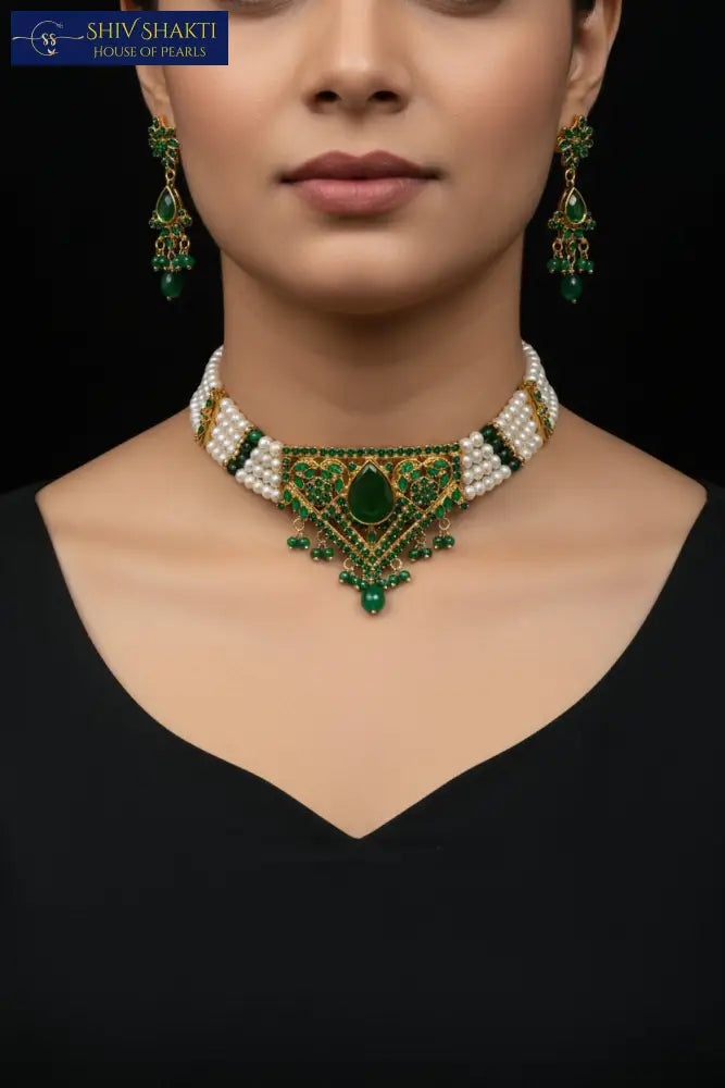 Shiv Shakti Pearls - Bespoke Real Emerald