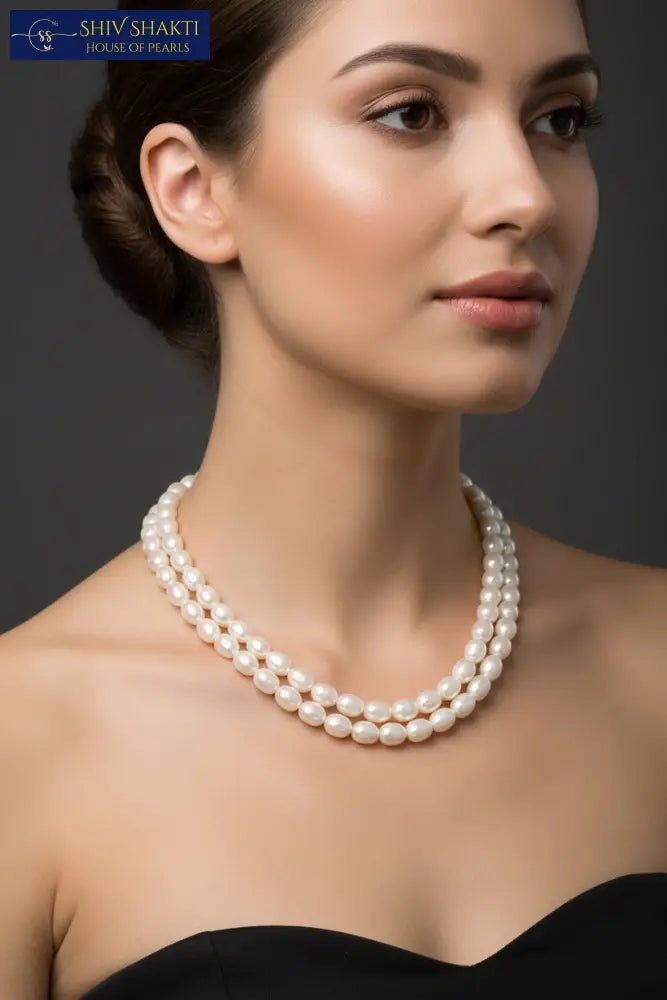Big Size 2 Line Oval Pearl
