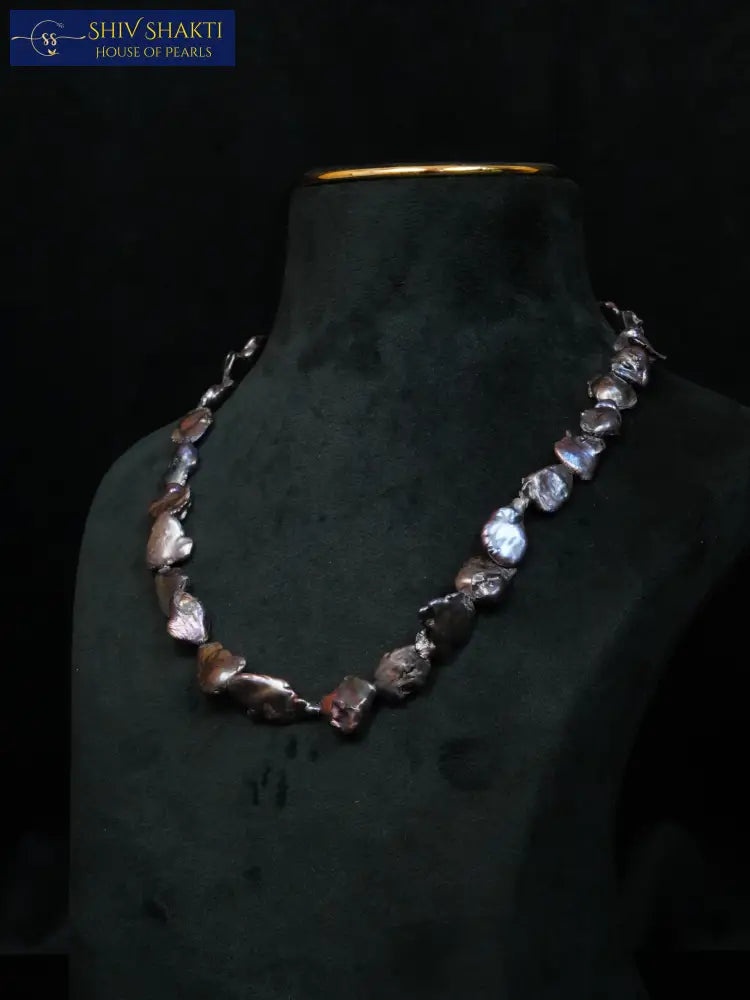 Shiv Shakti Pearls - Black Unique Pearl Necklace