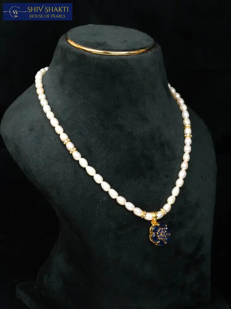 Shiv Shakti Pearls - Blue Sapphire Elegance