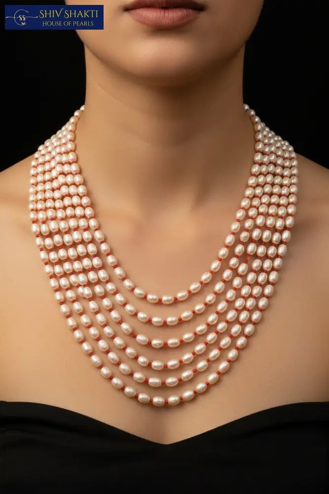 Bold Oval Pearl Seven Line