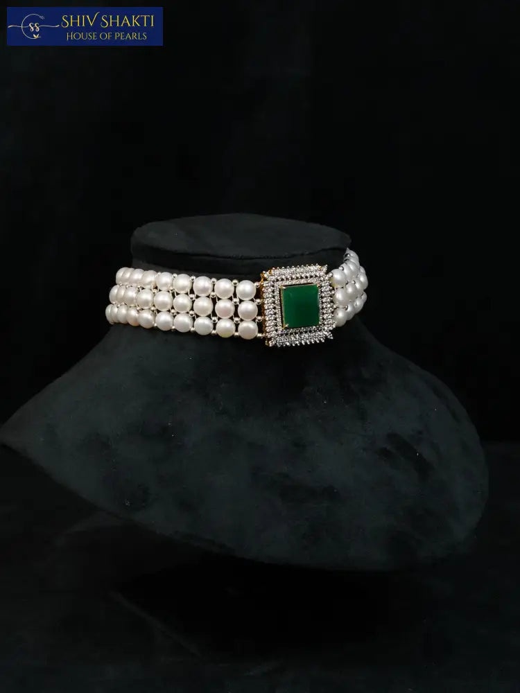 Shiv Shakti Pearls - Button Pearl Choker