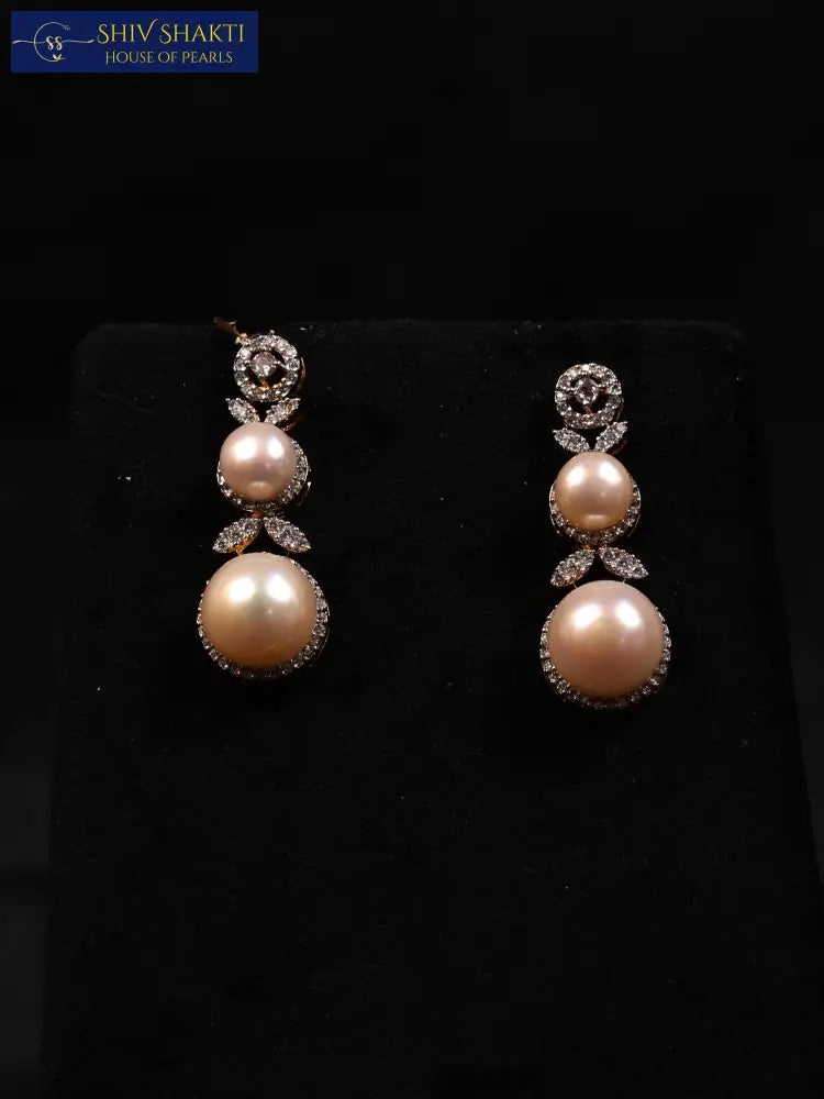 Shiv Shakti Pearls - Button Pearl With CZ Stone