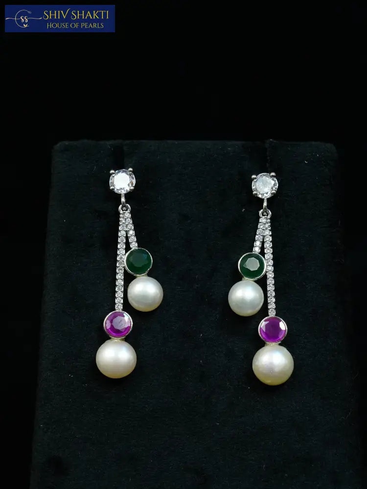 Shiv Shakti Pearls - Chandelier Earring With Pearl Drop