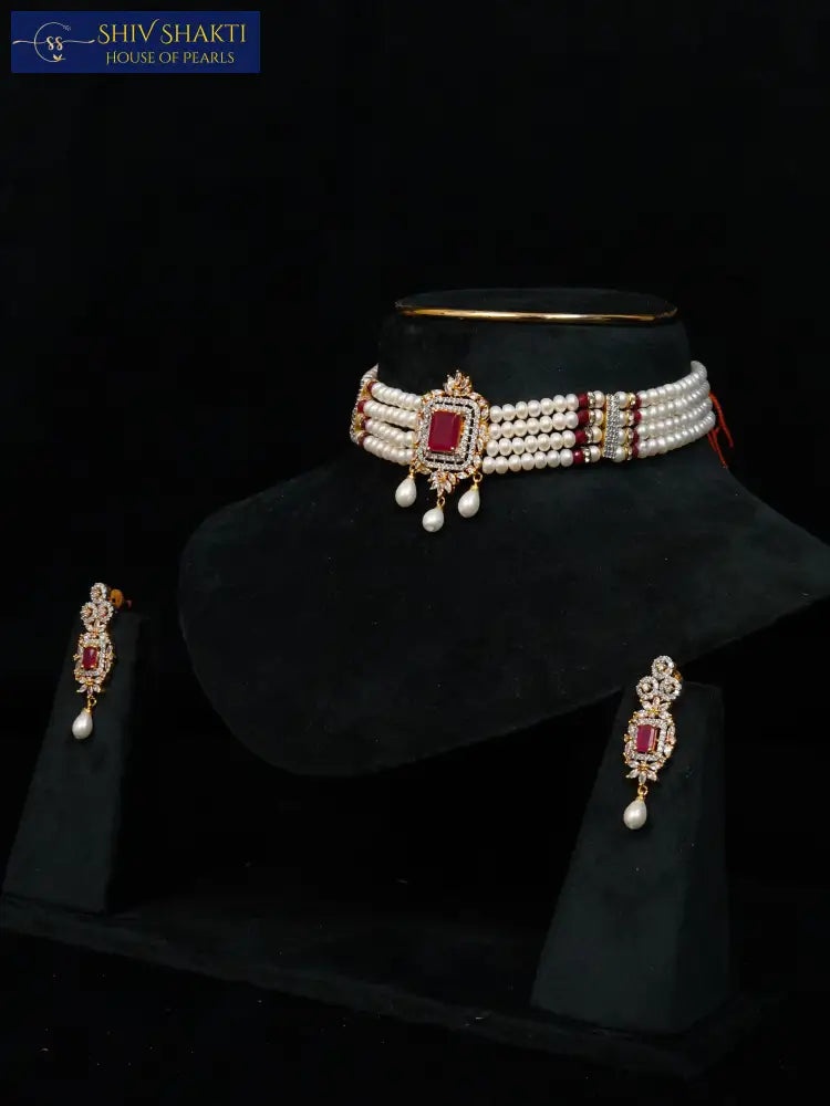Shiv Shakti Pearls - Choker Refined Radiance