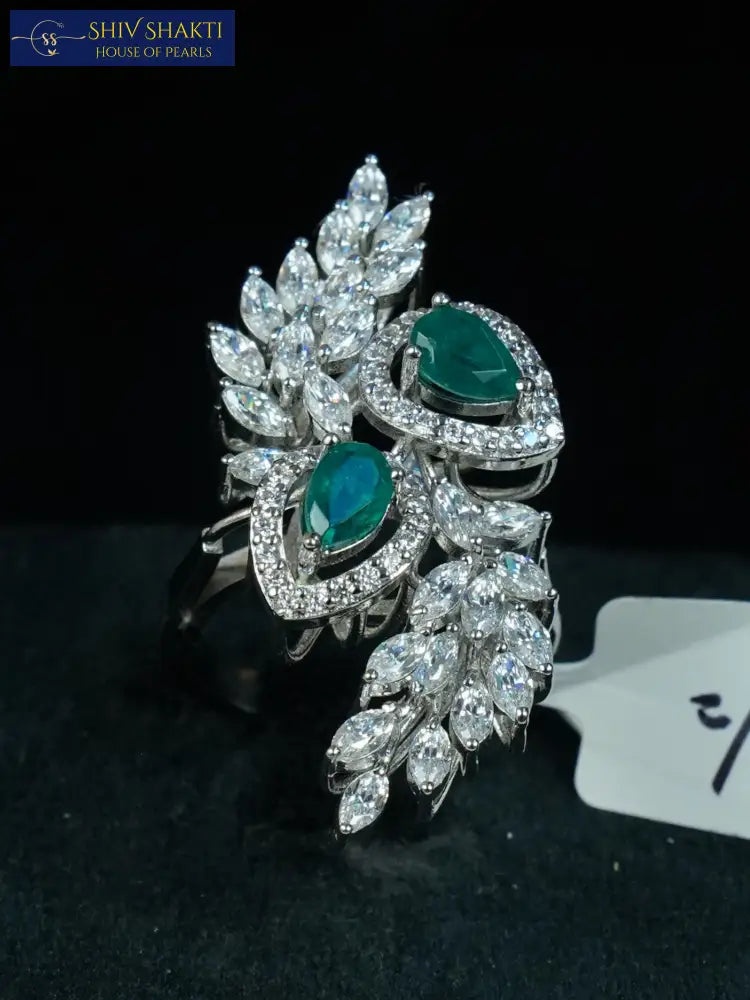 Shiv Shakti Pearls - Cocktail Pure Silver Ring