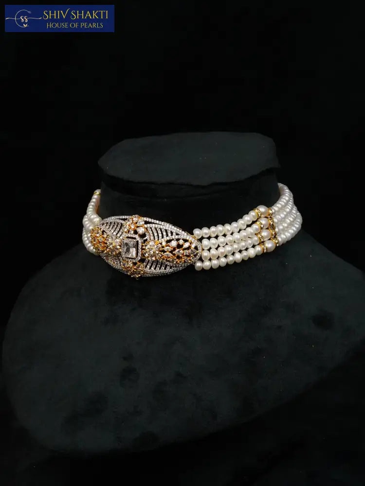 Shiv Shakti Pearls - Couture Oval Pearl Choker
