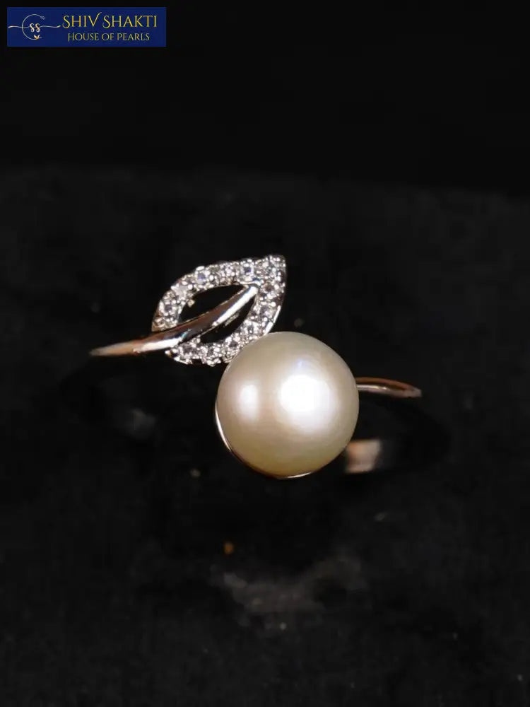 Shiv Shakti Pearls - CZ Leaf With Pearl