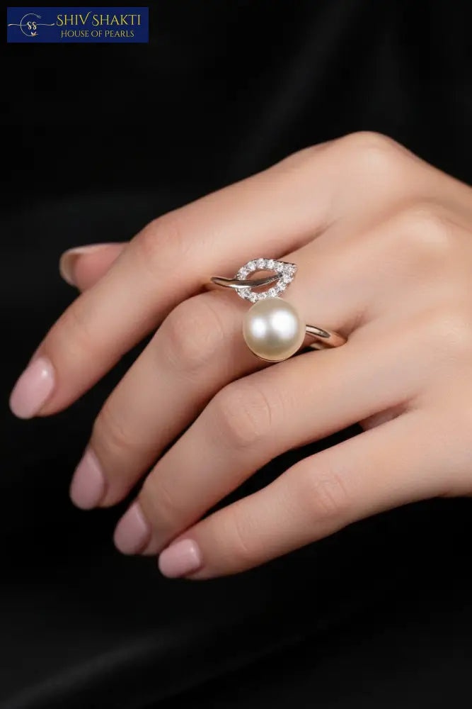 Shiv Shakti Pearls - CZ Leaf With Pearl