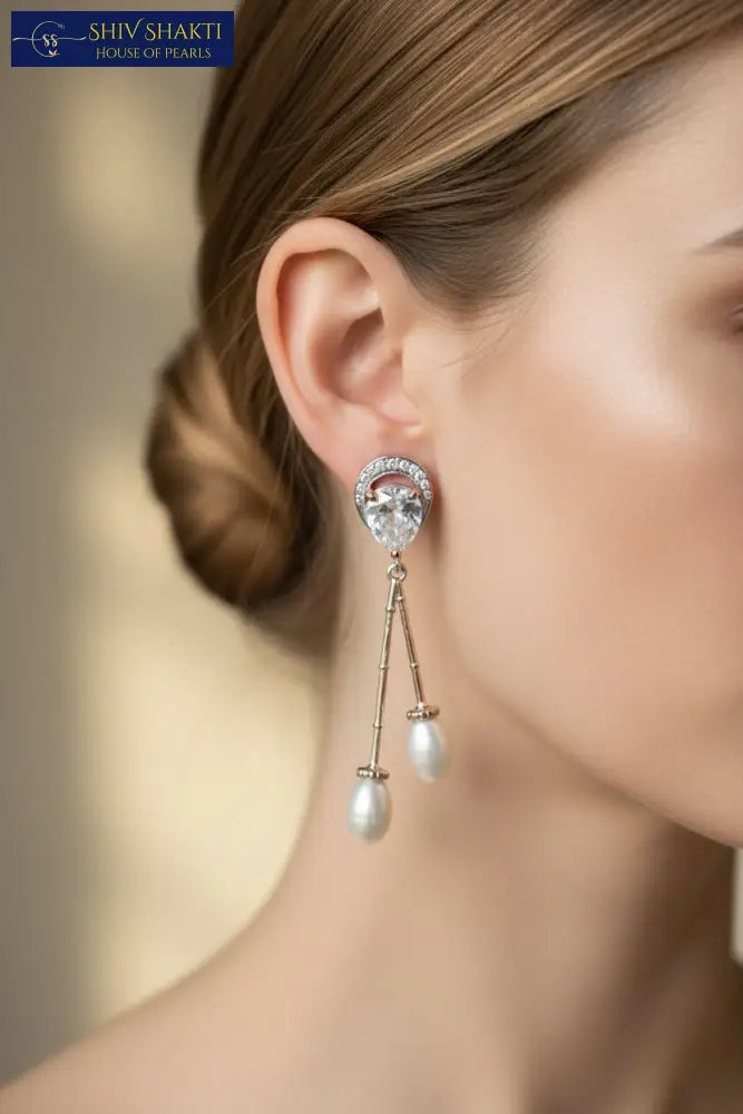 Dangling Pearl Earrings