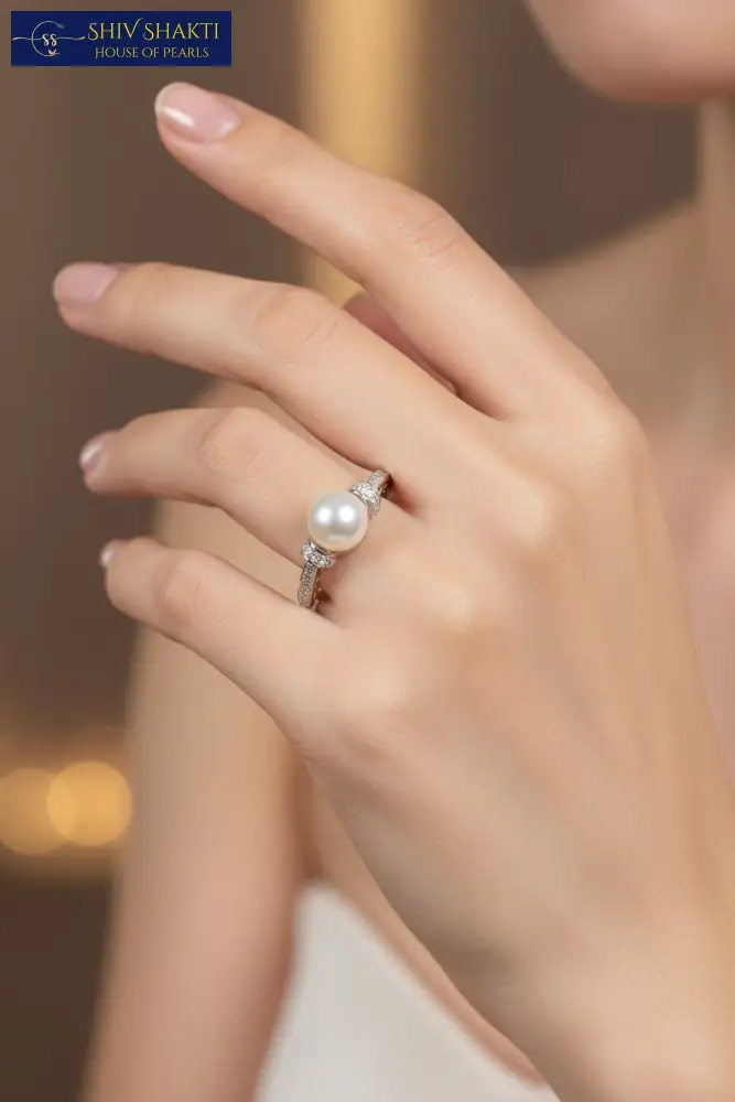 Shiv Shakti Pearls - Delicate Silver Ring
