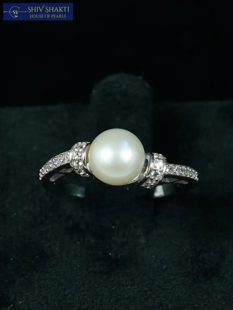 Shiv Shakti Pearls - Delicate Silver Ring