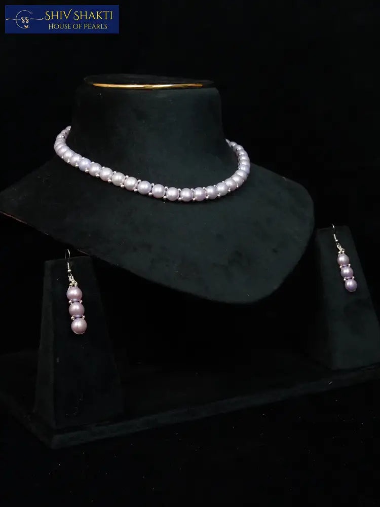 Shiv Shakti Pearls - Elegant Button Pearl Necklace