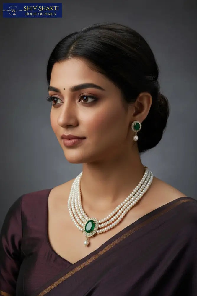 Emerald Pearl Maharani Set