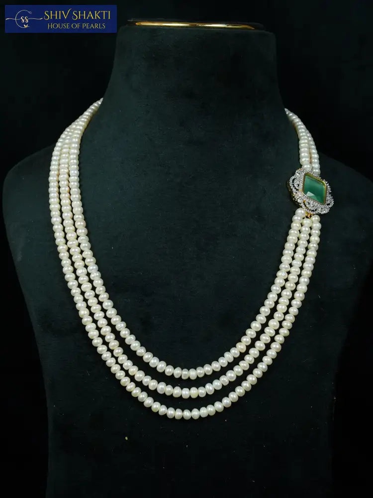 Shiv Shakti Pearls - Emerald Raaga Pearl Set