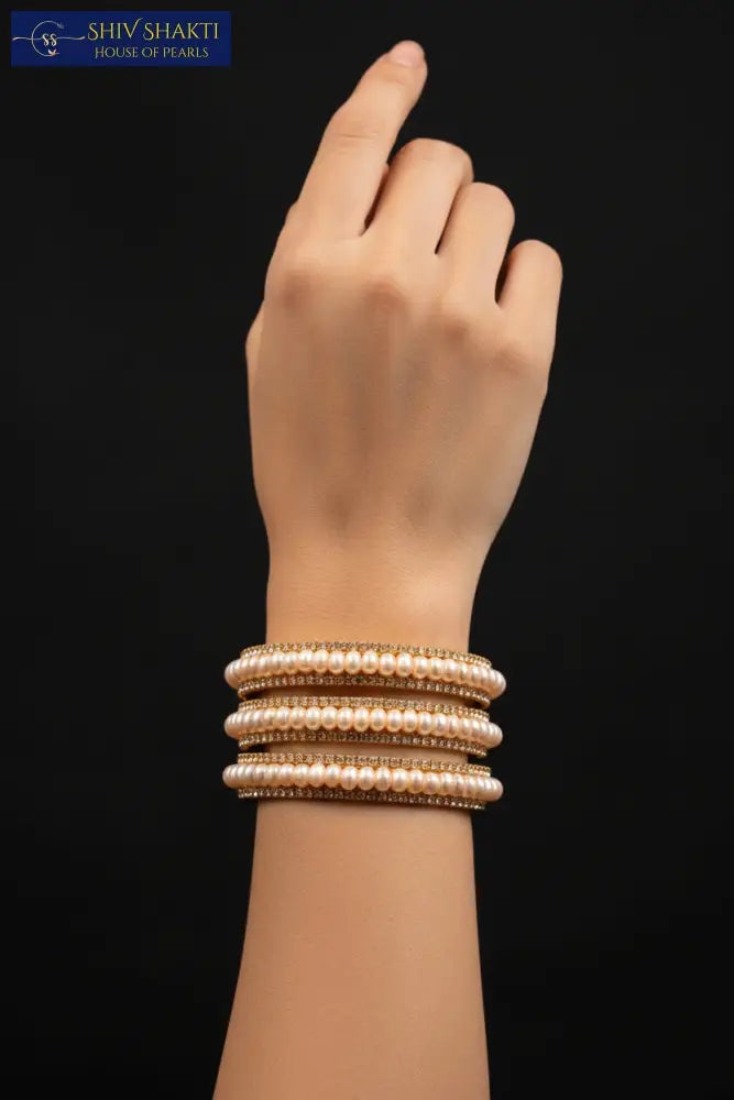 Shiv Shakti Pearls - Flat Pearl With CZ