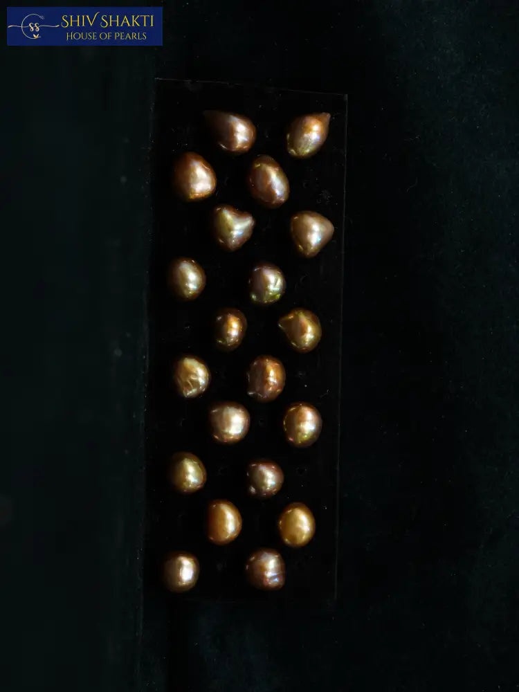 Gold Baroque Pearl Studs