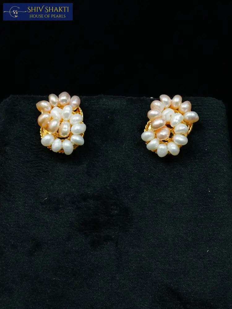 Shiv Shakti Pearls - Gold Tone Pearl Earrings