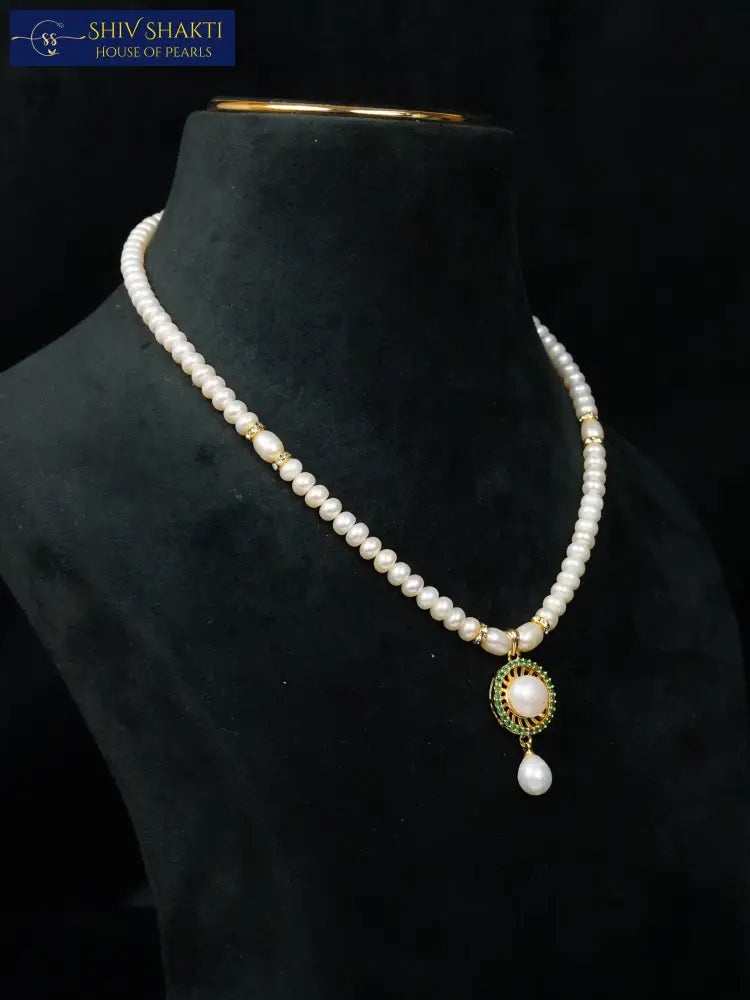 Green Onyx Pearl Necklace