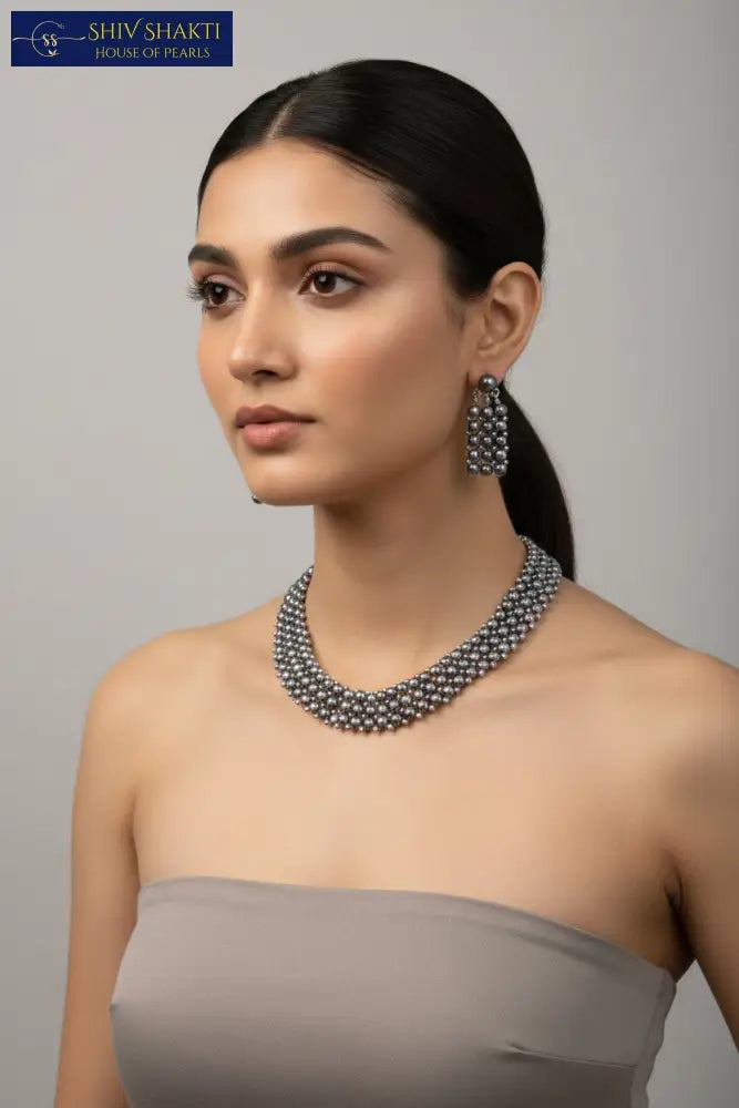 Shiv Shakti Pearls - Grey Pearl Radiance