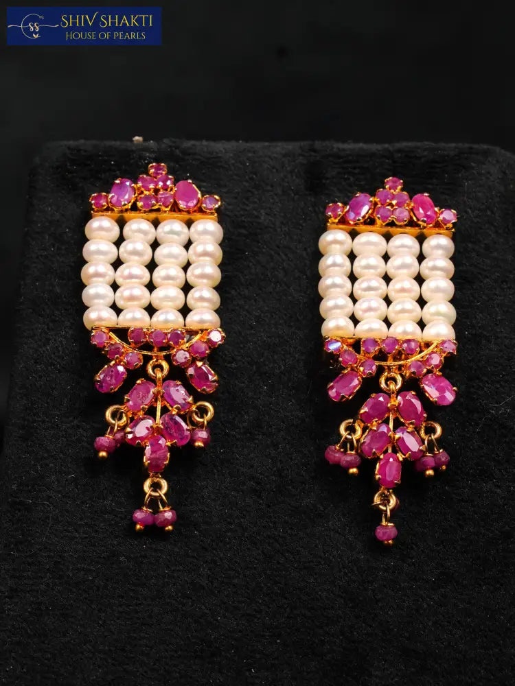 Shiv Shakti Pearls - Heavy Real Ruby Tradition
