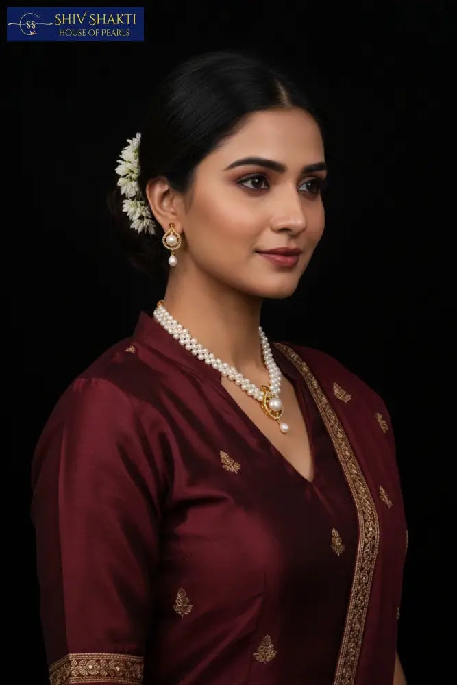 Shiv Shakti Pearls - Ivory Knot Jewel