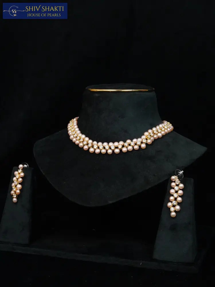 Shiv Shakti Pearls - Luna Button Jewel Necklace