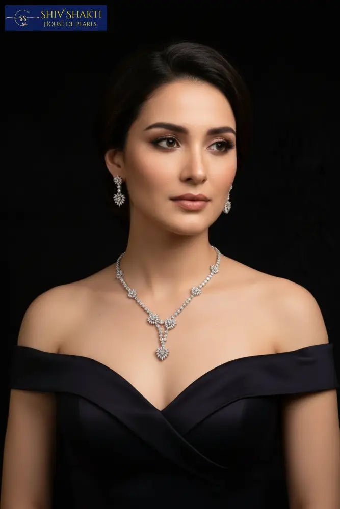 Shiv Shakti Pearls - Modern 92.5 Silver Necklace