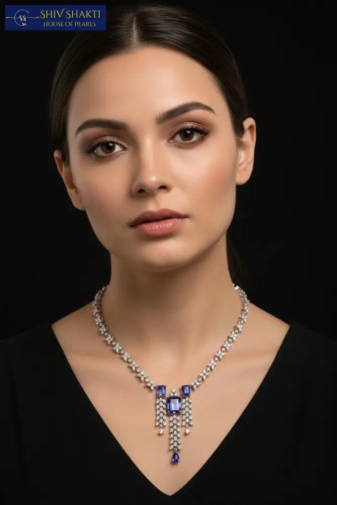 Shiv Shakti Pearls - Modern Necklace Pure Silver