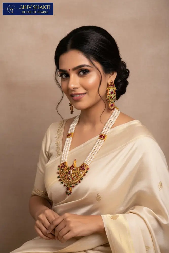 Shiv Shakti Pearls - Navratna Rani Haar