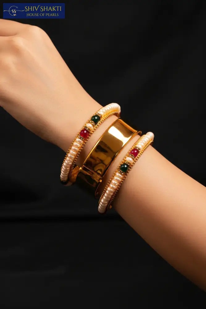 Shiv Shakti Pearls - Onyx Stone with Pearls