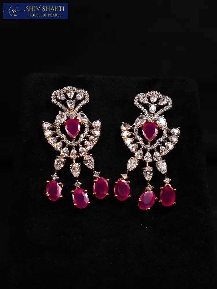 Shiv Shakti Pearls - Onyx With CZ Rani Haar