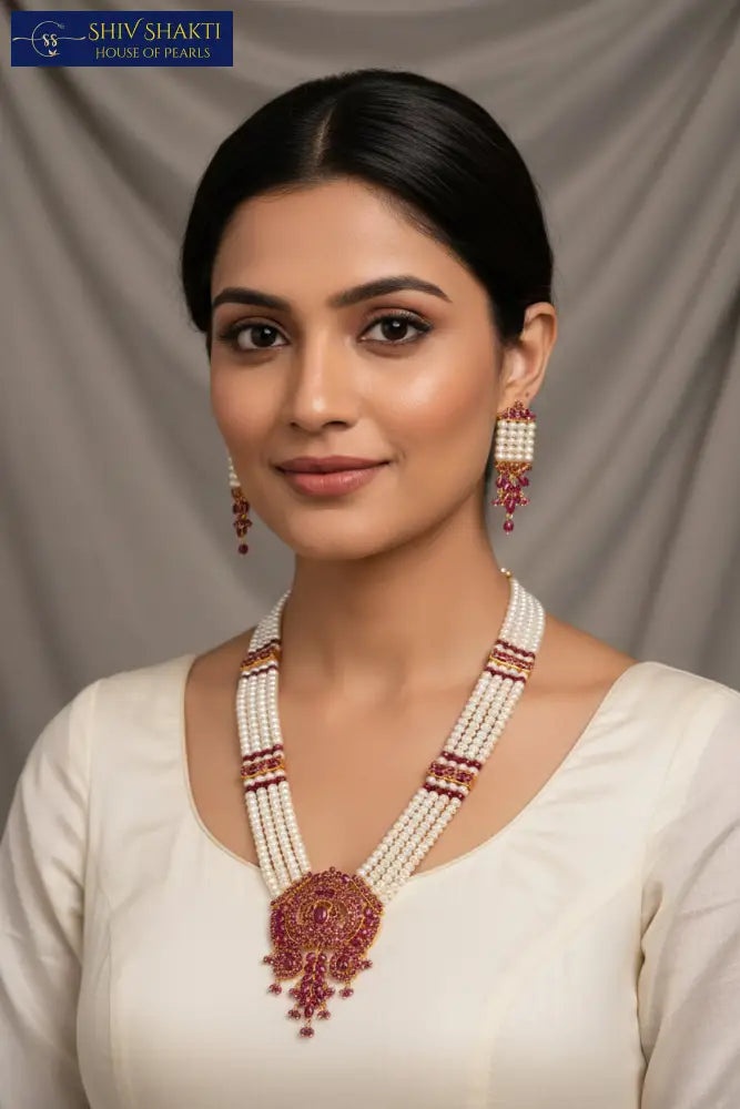 Shiv Shakti Pearls - Original Ruby Rani Haar