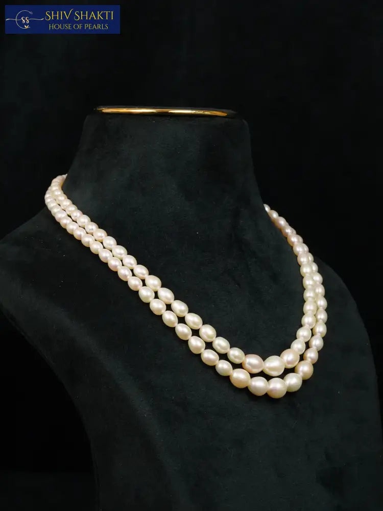Shiv Shakti Pearls - Oval Pearl 2 Line