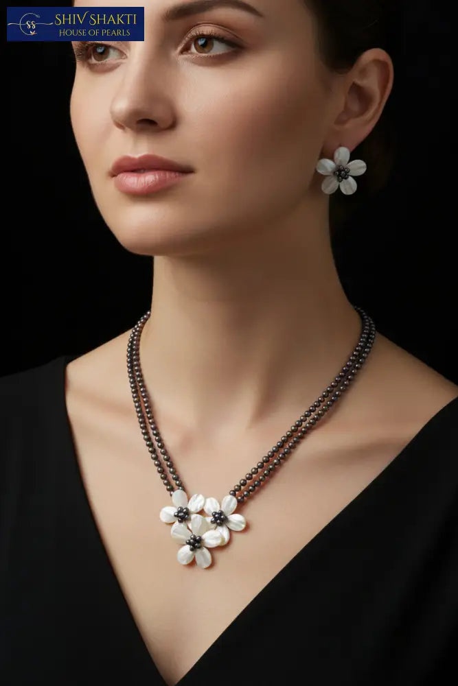 Shiv Shakti Pearls - Oyster Pearl in Blue n Gray