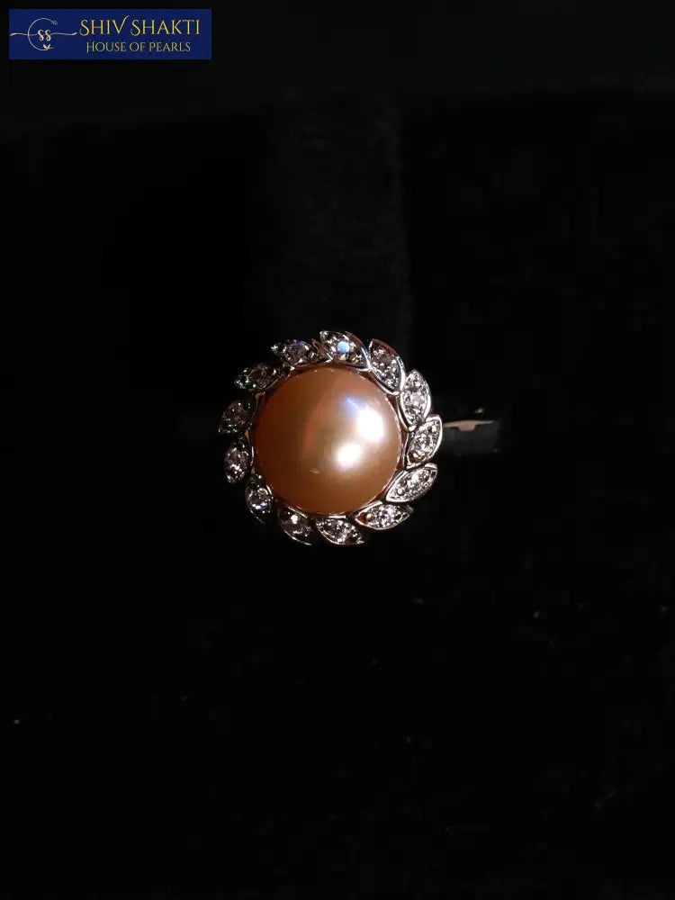 Shiv Shakti Pearls - Peach Pearl Flower