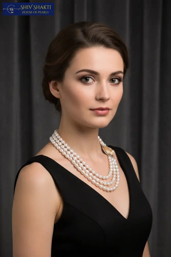 Shiv Shakti Pearls - Pearl Broch with Mother of Pearl