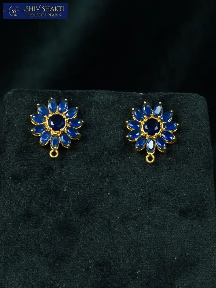 Shiv Shakti Pearls - Pearl Brooch With Blue Sapphire