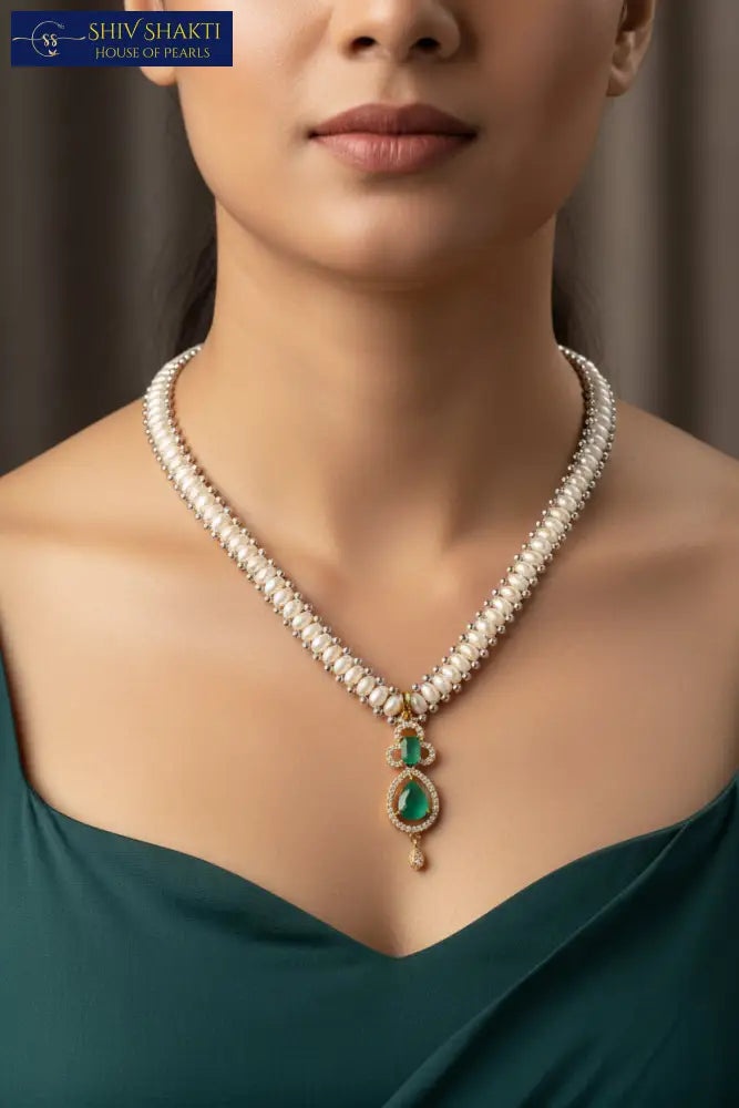 Shiv Shakti Pearls - Pearl Chandani Set