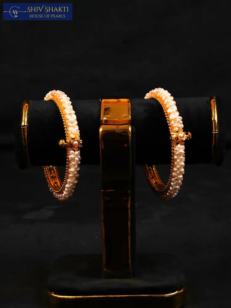 Shiv Shakti Pearls - Pearl Jali Kada