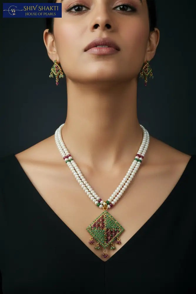 Shiv Shakti Pearls - Perfect Square Pearl Pendant