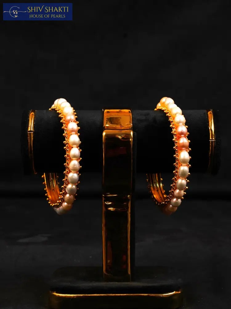 Shiv Shakti Pearls - Pink and White Oval 6mm