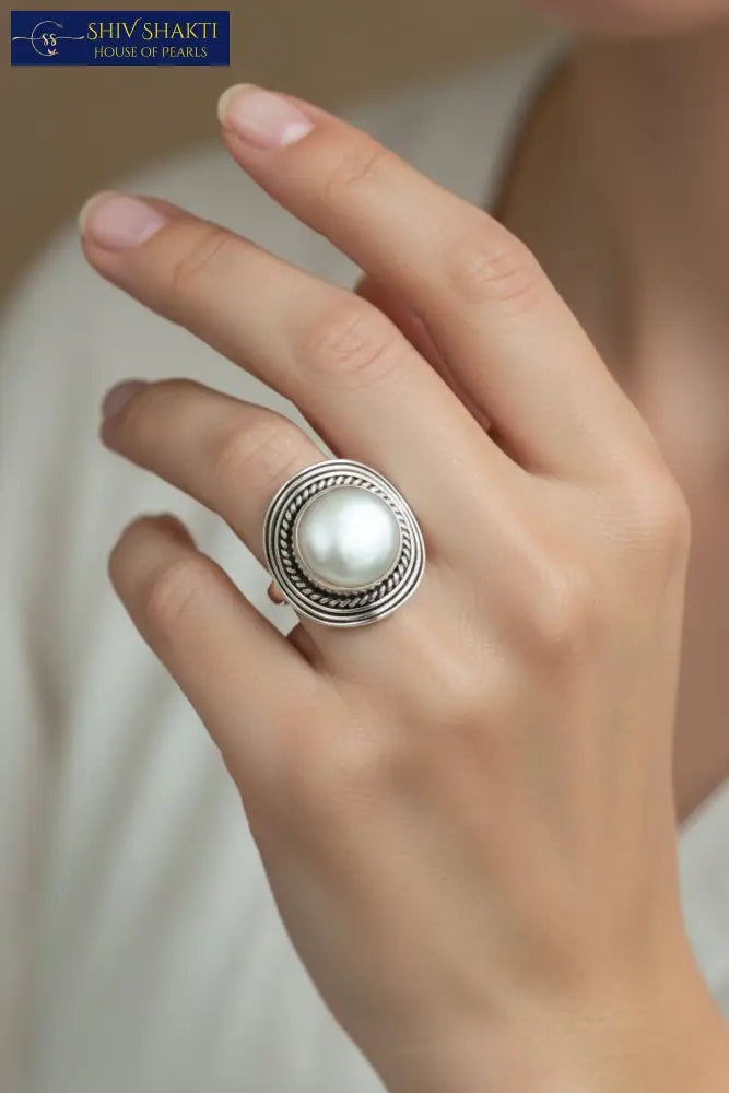 Shiv Shakti Pearls - Pure Silver Classic Elegance