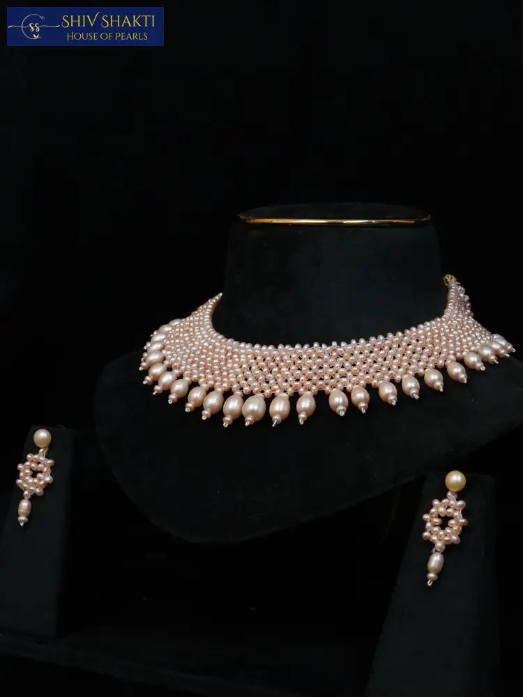 Shiv Shakti Pearls - Rice Pearl Choker