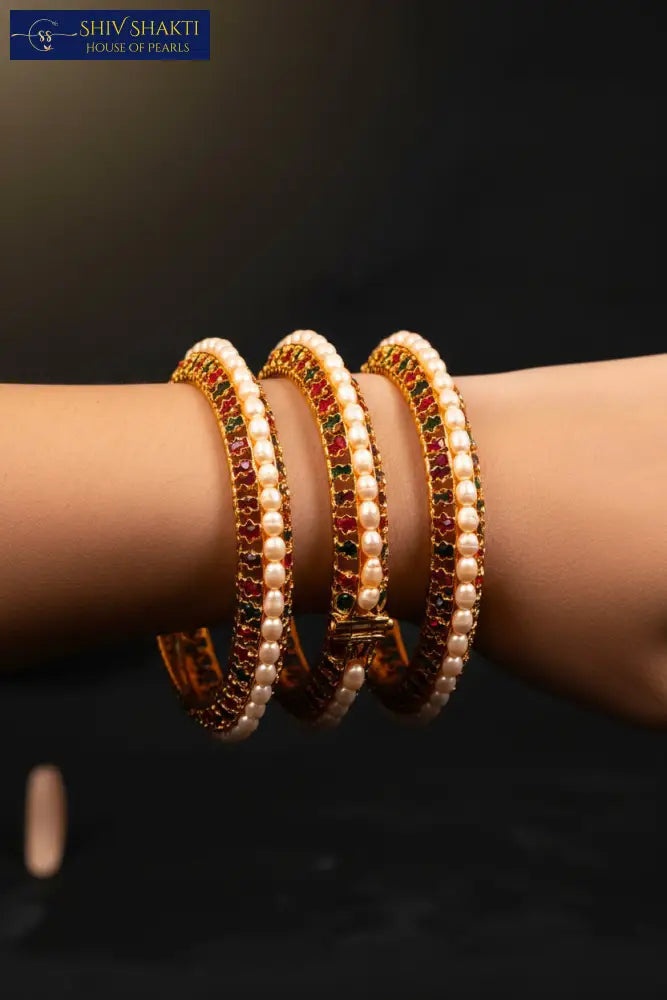 Shiv Shakti Pearls - Rice Pearl with CZ Stone